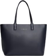 Tommy Hilfiger Bolso Tote Mujer Logotape con cremallera, Azul (Space Blue Corp), Talla Única