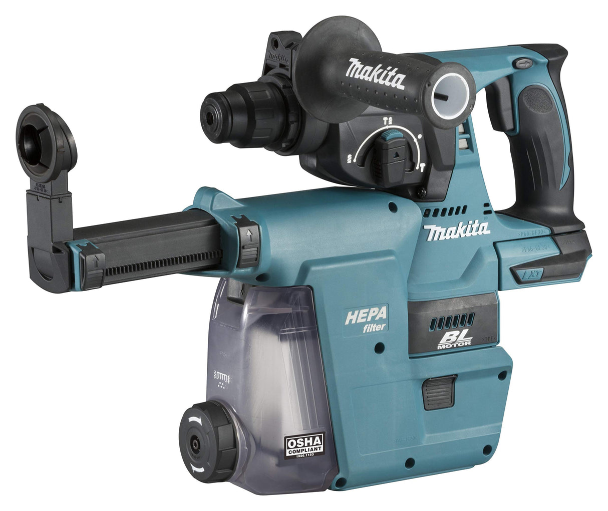 Makita DHR242ZJW - Taladro SDS + 18 V BL+DX06 3 FUNZ, 18 V, turquesa
