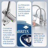 BRITA Sistema de filtración de agua mypure P1 Grifo con cartucho filtrante P1000: reduce la cal, los metales, el cloro y las impurezas para mejorar el sabor y calidad del agua