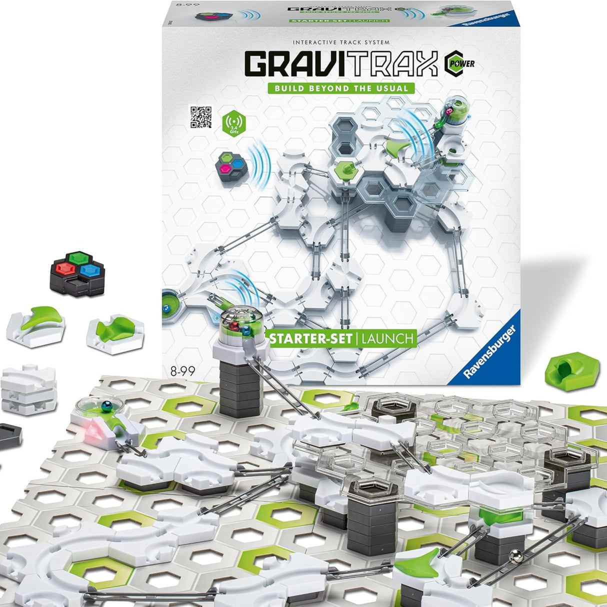 Ravensburger - Gravitrax Power | Circuito Canicas Con 100 Piezas | Rompecabezas Niños Con Canicas | Juegos Para Niños De 8 Años | Juegos Mesa Compatibles Con Todos Los Gravitrax