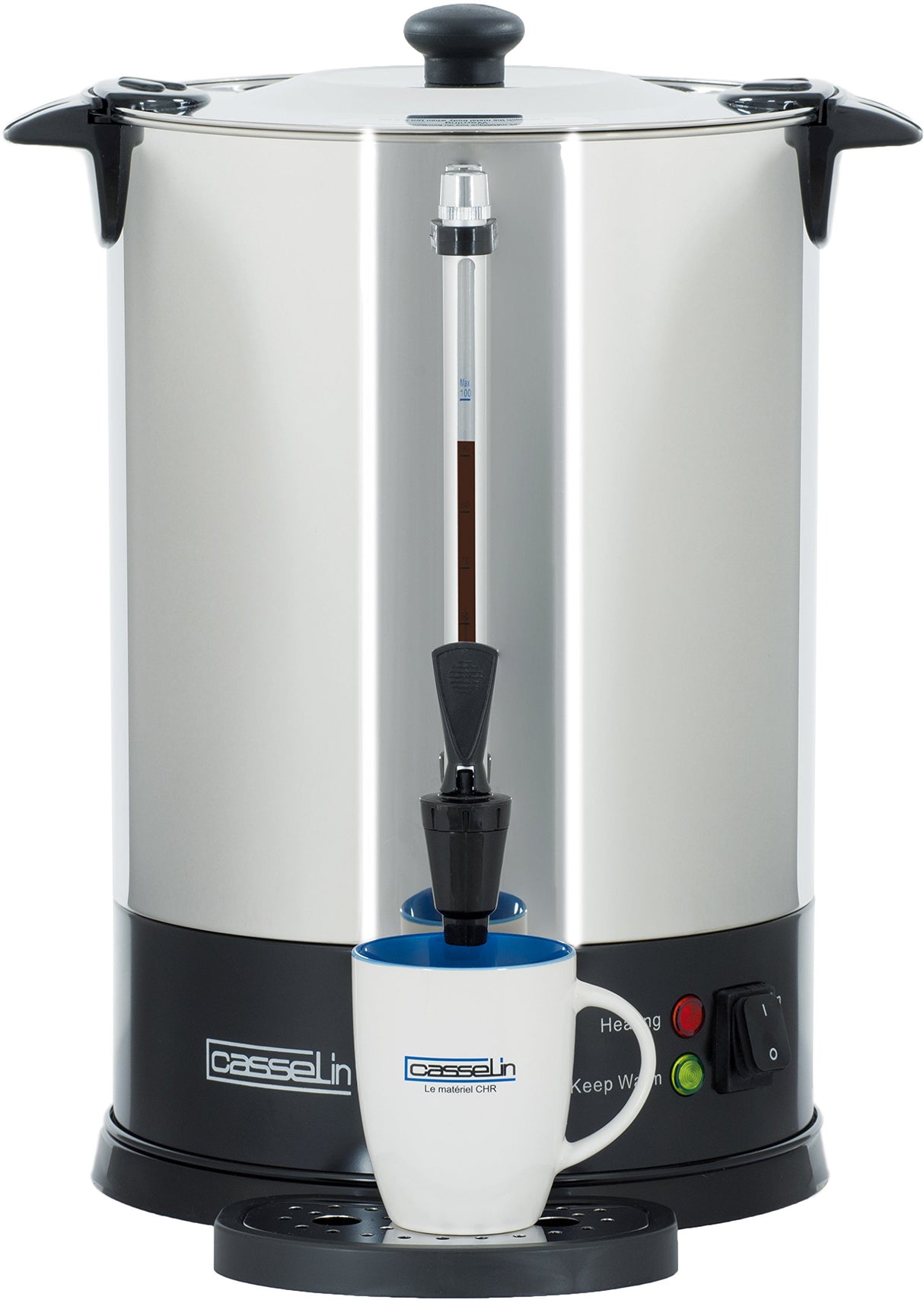 Casselin cpc100s percolador de café (100 tazas SP, acero inoxidable