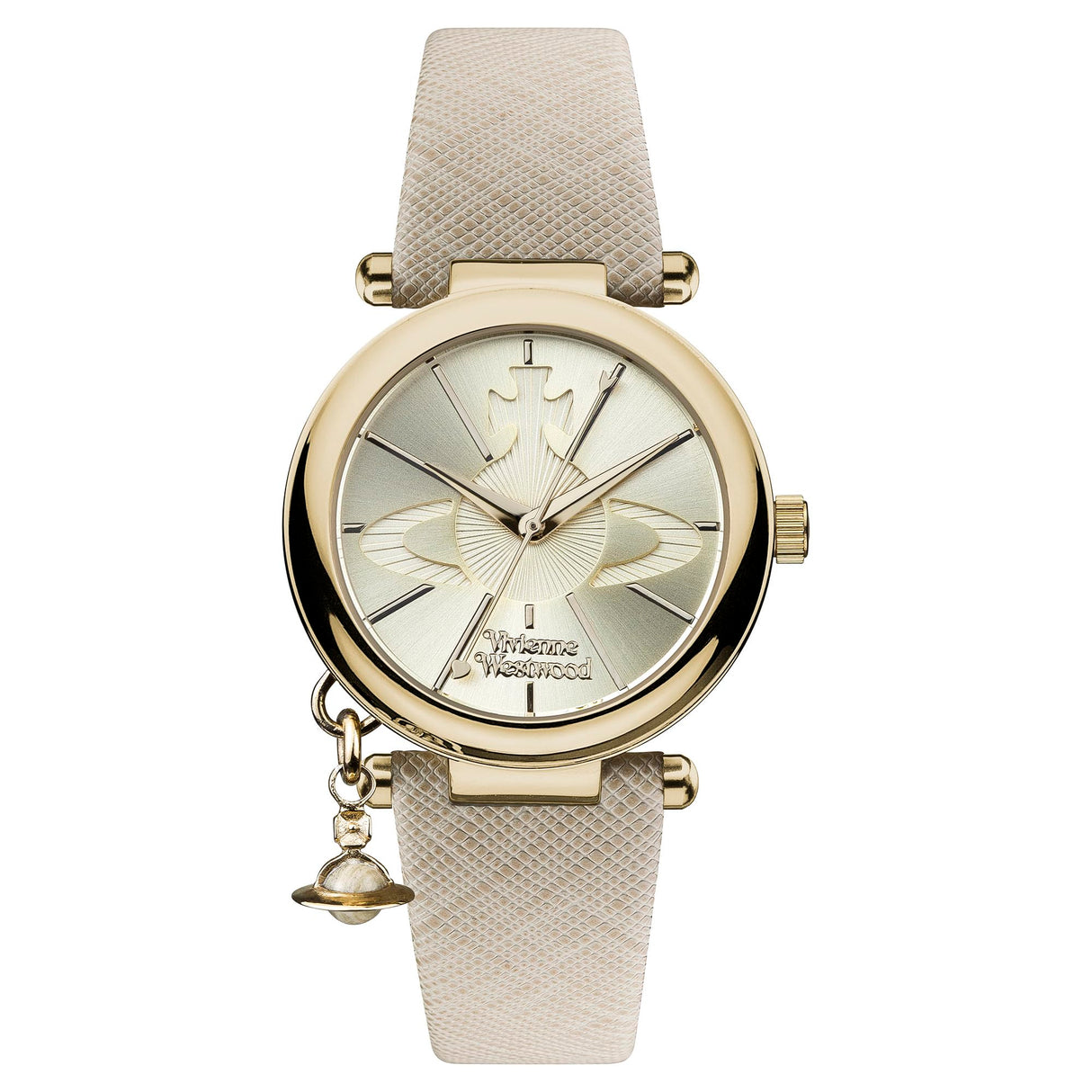 Vivienne Westwood Reloj Analógico para Mujer de Cuarzo con Correa en Cuero VV006GDCM