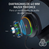 Razer Barracuda X Chroma - Auriculares inalámbricos para Juegos multiplataforma con 6 Zonas Chroma RGB (SmartSwitch Hyperspeed y Bluetooth, Altavoces de 40mm, micrófono Desmontable) Negro