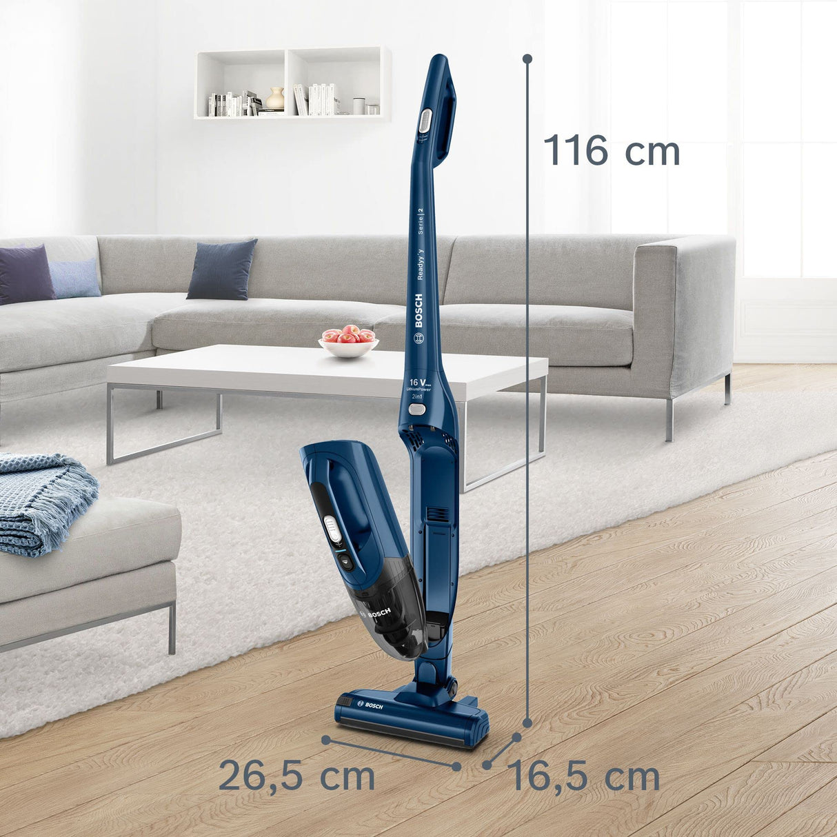 Bosch Readyy'y Serie 2 Aspirador Escoba inalámbrico, Azul