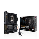 ASUS TUF GAMING B660-PLUS WIFI D4 - Placa base ATX Intel LGA 1700 (VRM de 10+1 fases, PCIe 5.0, tres M.2 PCIe 4.0, Intel 2.5Gb Ethernet, DisplayPort, HDMI, USB 3.2 tipo C frontal, Aura Sync)