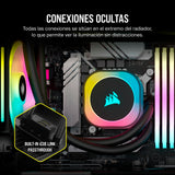Corsair iCUE Link H115i RGB Refrigerador Líquido RGB para CPU - 280mm AIO - Ventiladores QX140 RGB - Se Adapta a Intel® LGA 1700, AMD® AM5 - Concentrador de Sistema iCUE Link Incluido - Negro