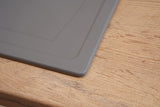 Respekta Boston Fregadero de Mineralite en gris hormigón/Fregadero empotrado de 1 cubeta de 86 x 50 cm/Apto para bases a partir de 45 cm de ancho