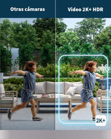Arlo Pro 5 Camara de Vigilancia WiFi Exterior 2K, Camara Vigilancia WiFi Interior, Sensor de Movimiento, Alarmas para Casa, Visión Nocturna Color, Prueba Secure Incluida, 2 Cámaras, Blancas