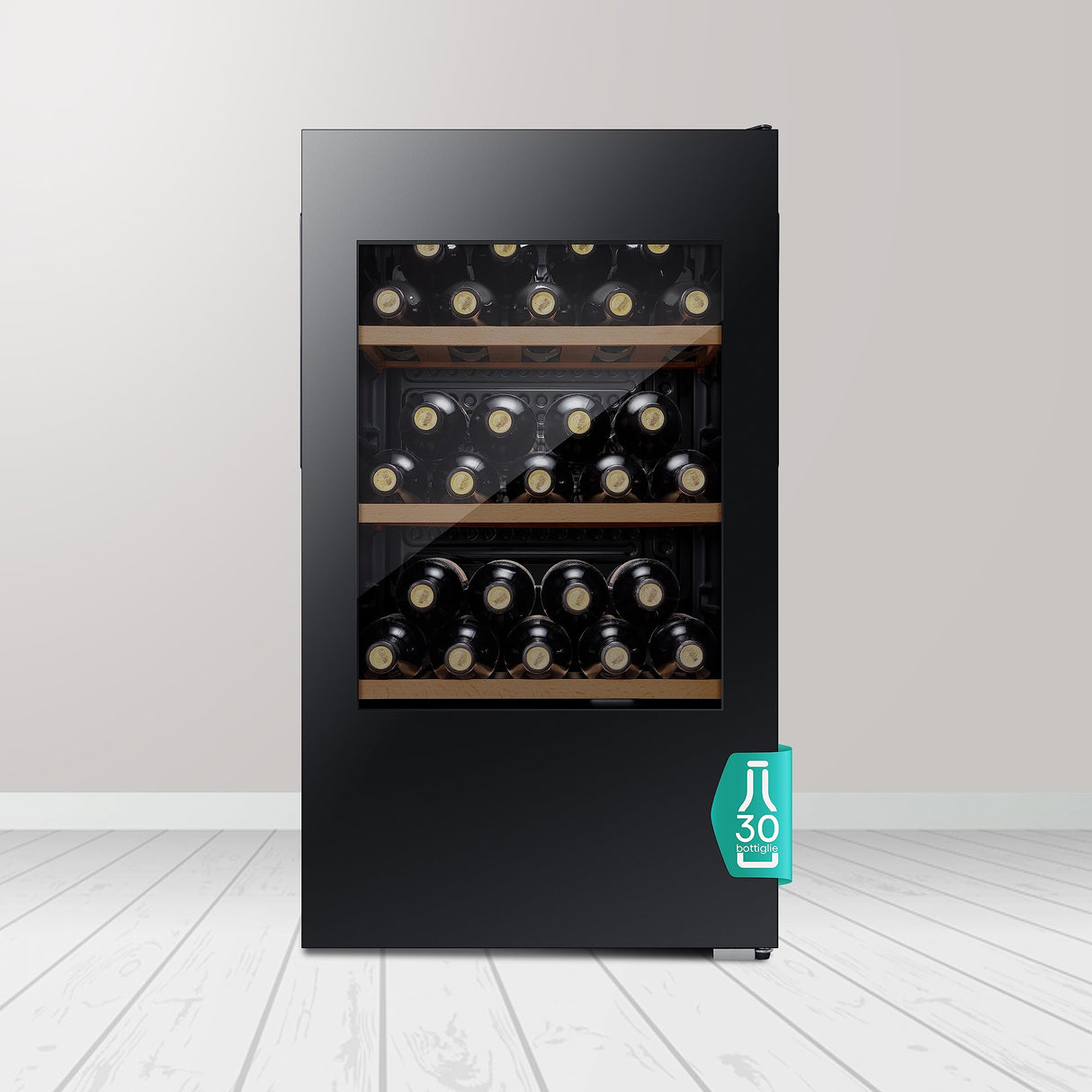 Hisense RW12D4NWG0 - Vinoteca 93 Litros G-Class 30 botellas, Puerta Reversible,Total No Frost [Clase de eficiencia energética G]