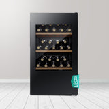 Hisense RW12D4NWG0 - Vinoteca 93 Litros G-Class 30 botellas, Puerta Reversible,Total No Frost [Clase de eficiencia energética G]