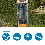 Electraline 49236 Alargador de jardín con enrollacables 30 Mt, enchufe y toma Europea 2 polos, apto para Electrodomésticos de jardinería, con protección y Platin Fix, sección Cable 2x1,5 mm2