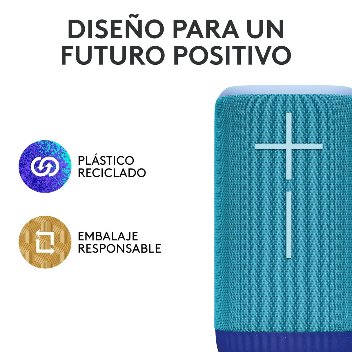 Ultimate Ears EVERBOOM, Altavoz Bluetooth portátil inalámbrico, Graves potentes, Sonido inmersivo de 360 Grados, Impermeable IP67, Flota, 20 Horas de batería, Radio de acción 55m - Azul