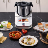Ufesa TotalChef RK7 Robot de Cocina Inteligente Multifunción, WIFI, 30 Funciones, 4.5L, Pantalla Táctil de 7 Pulgadas, Báscula Integrada, Recetario Interactivo, Color Plata/Negro