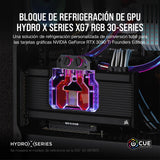 Corsair Hydro X Series XG7 RGB 3090 Ti Founders Edition Bloque de Refrigeración Líquida para GPU - para NVIDIA GeForce RTX 3090 Ti FE (Diseño con Placa Refrigerante de Cobre Niquelada) Negro