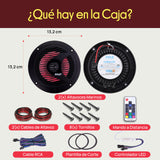 Pyle Altavoces duales, 6.5”, Resistentes al Agua y a la Intemperie, Estereo, Luces LED, 150W, Cono de Polypropylene