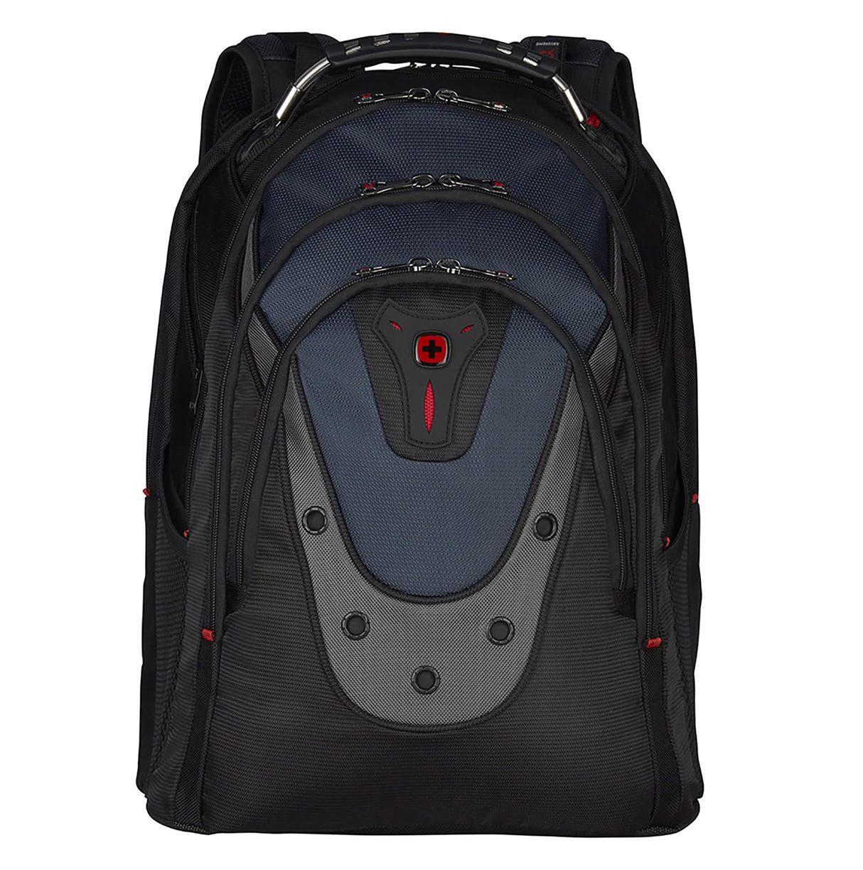 Wenger Ibex Mochila para portátil, portátil de hasta 17 pulgadas, tableta de hasta 10 pulgadas, 23 l, mujer hombre, negocios universidad escuela viajes, negro/azul, 600638