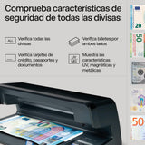 Safescan UV 70 Detector de billetes falsos, verifica billetes, tarjetas de crédito y documentos - Detector UV para nuevos billetes - Detector billetes falsos con luz UV - Detector con luz UV