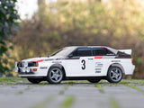 TAMIYA TAM58667 58667 Audi 300058667 RC Quattro Rally A2 (TT-02), maqueta de Coche teledirigido, Escala 1:10, Kit de construcción para Hobbies, para Montar, Color Blanco