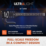 Traveler Guitar Guitarra eléctrica ultraligera, negro mate (ULE BKM)