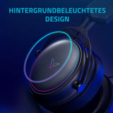 Rapoo Auriculares inalámbricos VH800 para Videojuegos, micrófono Flexible con Silencio, Almohadillas de Piel sintética, batería de 46 Horas, Auriculares Bluetooth y PC de 2,4 GHz, Mac, Xbox One, PS4,