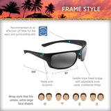 Maui Jim Big Wave Gafas, Black Matte, 67-19-140 para Hombre