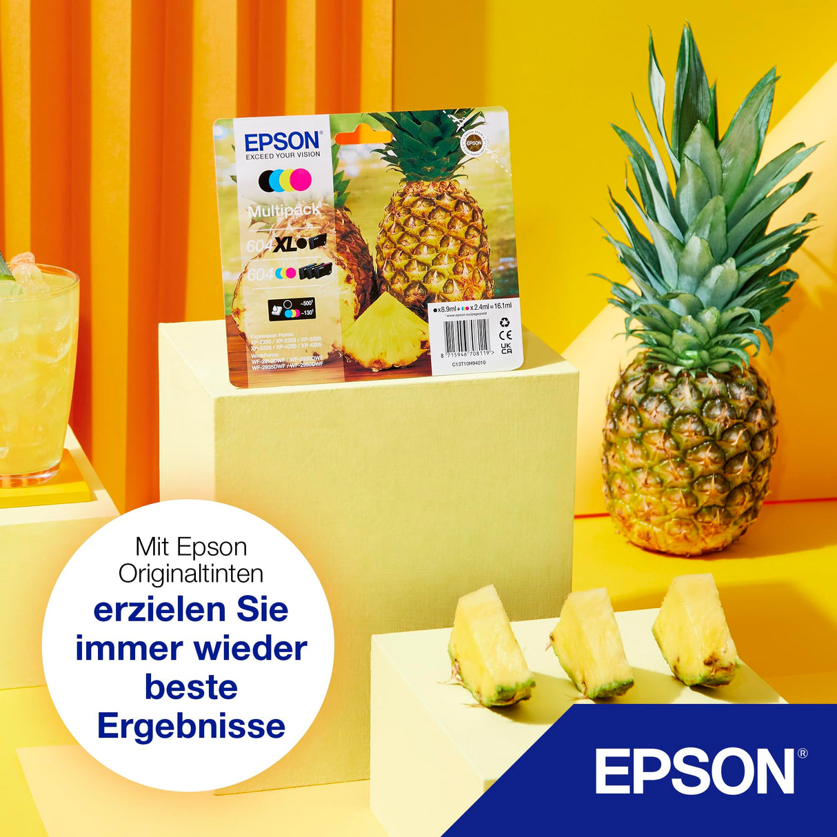 Epson Tinta Original Multipack 4 Colores 604XL - Cartucho Negro, Cian, Magenta y Amarillo en Tamaño XL