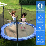SereneLife trampolin Exterior, Cama Elastica, con Red de Seguridad, Estable, Revestimiento antioxidante