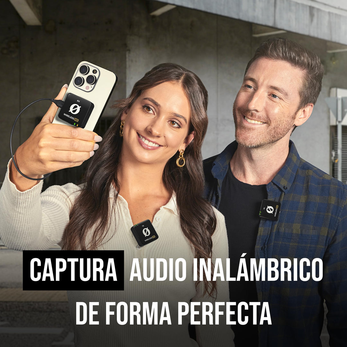 RØDE Wireless ME Dual Set Sistema Compacto de micrófono inalámbrico con tecnología GainAssist, micrófonos incorporados y Alcance de 100 m para Cine, entrevistas y creación de Contenido (Negro)