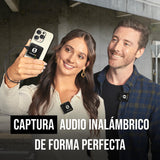 RØDE Wireless ME Dual Set Sistema Compacto de micrófono inalámbrico con tecnología GainAssist, micrófonos incorporados y Alcance de 100 m para Cine, entrevistas y creación de Contenido (Negro)