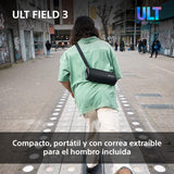 Sony ULT Field 3 - Altavoz Bluetooth portátil con ULT Power Sound, batería de 24 Horas, IP67, Resistente al Agua, al Polvo y a los Golpes, Correa Desmontable para el Hombro, Compacto - Negro