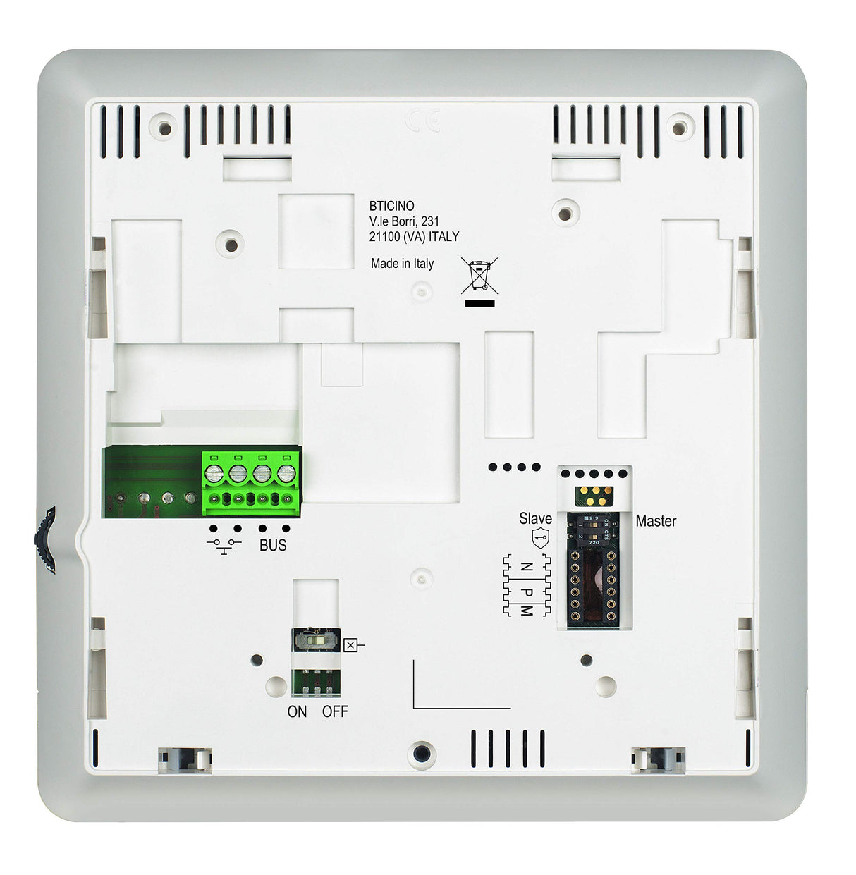 Bticino 344932 Video House Station Class 100X16E con conexión WiFi Pantalla táctil de 7 pulgadas para extensión para una casa de dos familias, color blanco