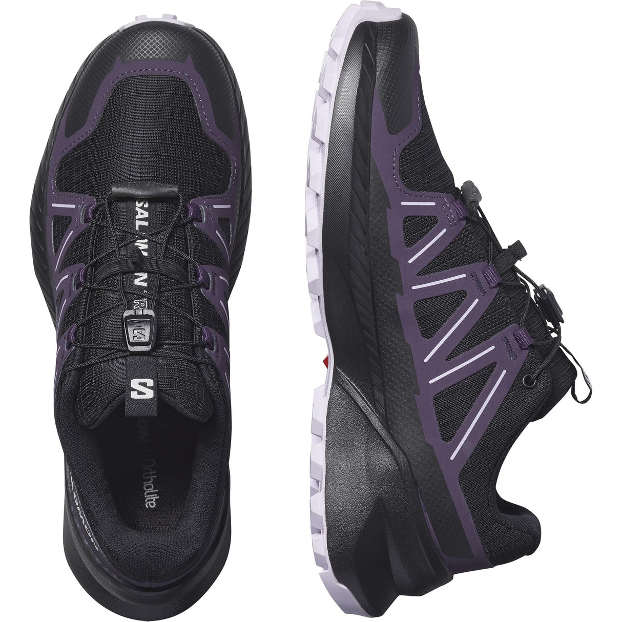 Salomon SPEEDCROSS PEAK, Zapatos de senderismo para Mujer, Black Nightshade Orchid Petal, 39 1/3 EU