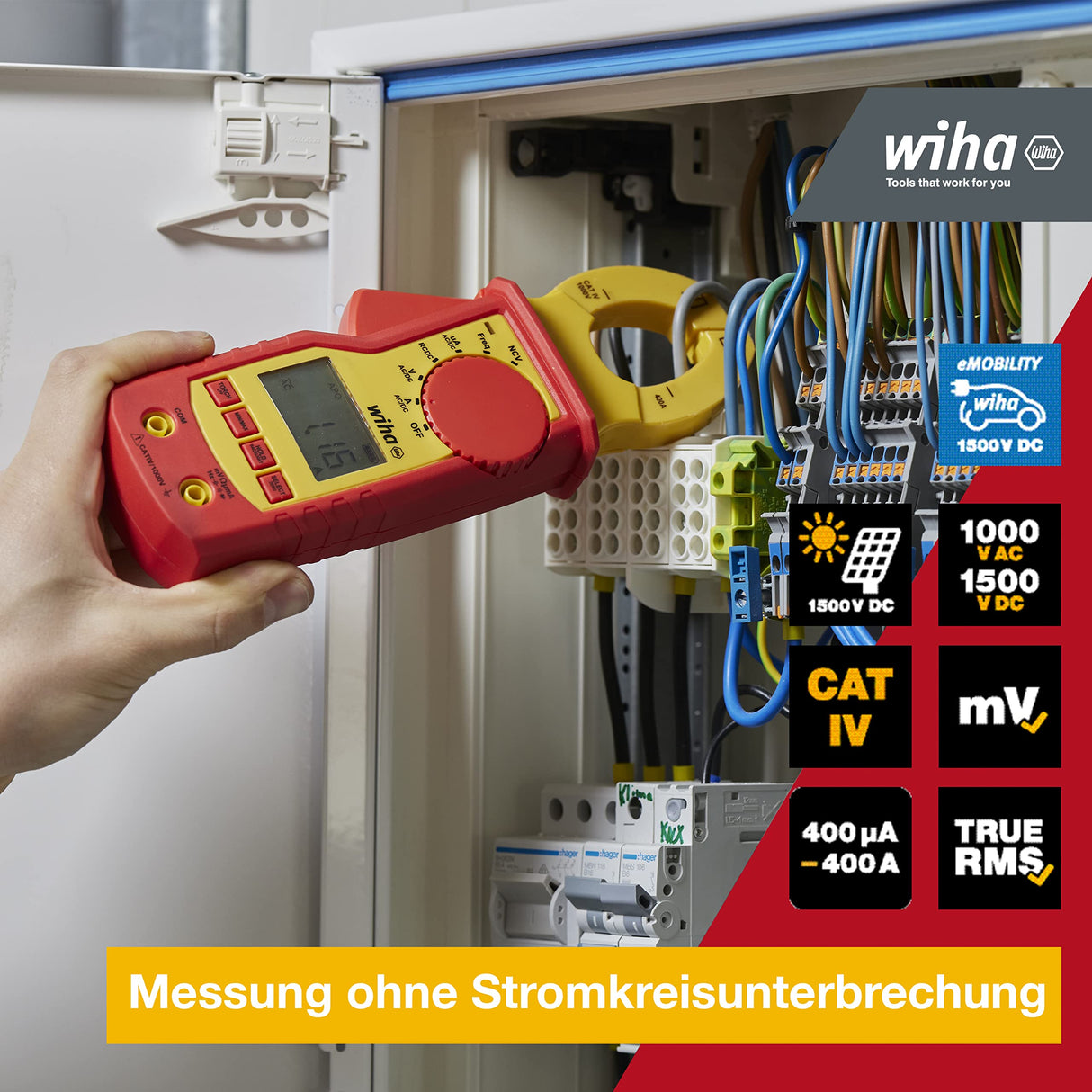 Wiha Clamp meter up to 1.000 VAC / 1500 VDC CAT IV (45219)