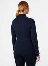 Helly Hansen Womens W Lifa Merino Midw Gra 1/2 Zip, Azul marino, M
