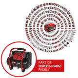 Einhell Compresor con batería TE-AC 36/150 Li OF-Solo Power X-Change (36 V, máx. 8 bar, depósito de 6 l, potencia de aspiración 150 l/min, manómetro, sin aceite, sin batería)