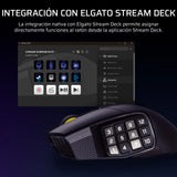 CORSAIR SCIMITAR ELITE WIRELESS SE MMO Ratón para Juegos – 33,000 DPI, 16 Botones Programables, Key Slider Ajustable, Elgato Virtual Stream Deck, 1K Hyper-Polling - PC, PS5, PS4, Xbox, Mac – Gunmetal
