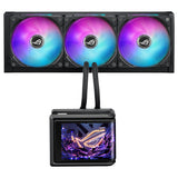 Asus ROG Ryuo IV SLC 360 ARGB - Sistema de refrigeración líquida todo en uno para CPU; tubos más cortos; pantalla AMOLED curva de 6,67 pulgadas que admite vídeo o información personalizada del sistema