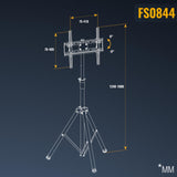 RICOO Soporte TV Base de pie Pedestal Suelo Televisión 32-55" (81–140cm) FS0844 Tripode Inclinable Televisor LED/LCD VESA 200x200-400x400