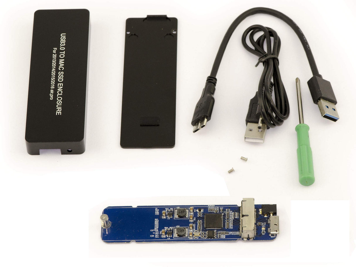 KALEA-INFORMATIQUE © - Convertidor de Caja para Mac 2013/2014 AHCI 12+16 Pin SSDs a USB 3.0 (USB3 GBps) - MD711 MD712 MD760 MD761 ME864 ME865 ME866 ME293 ME294 ME874 ...