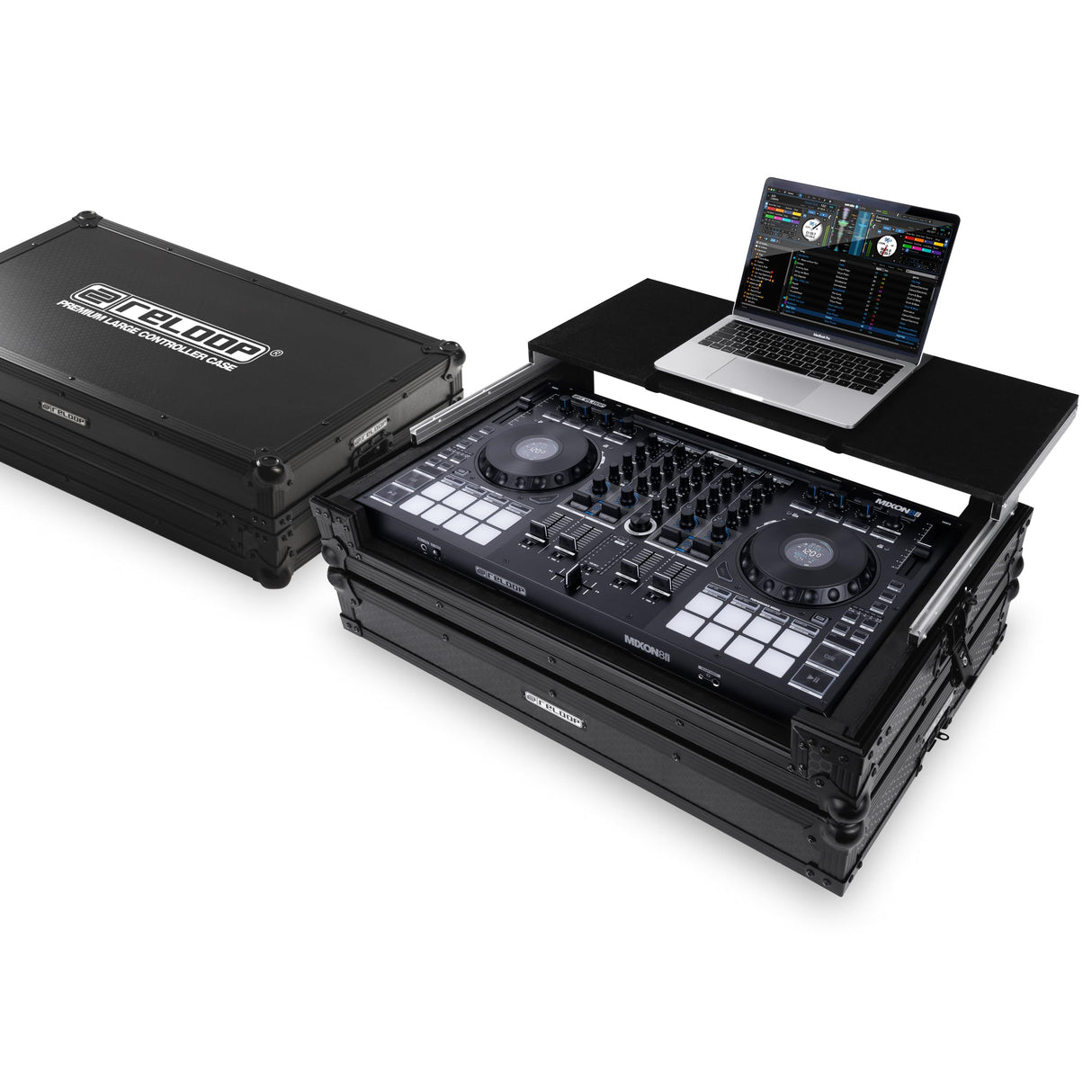 reloop Premium Large Controller Case - Carcasa para Controlador de DJ Hecha a Mano de Madera Robusta y Aluminio