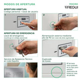 ARREGUI Magna 590090 Caja Fuerte con Cerradura de Doble Seguridad y Zócalo de 10 cm | Caja de Seguridad de Apertura con Codigo más Llave | Caja Fuerte Grande para Casa | 62x35x36 cm | 71 L
