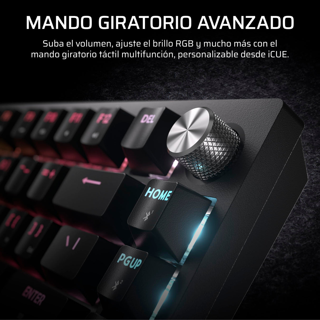 Corsair K65 Plus Wireless 75% RGB Teclado Mecánico para Juegos Intercambiable en Caliente – Interruptores Táctiles MLX Fusion Prelubricados – PBT Keycaps – QWERTY ES – Negro
