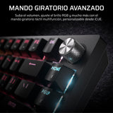 Corsair K65 Plus Wireless 75% RGB Teclado Mecánico para Juegos Intercambiable en Caliente – Interruptores Táctiles MLX Fusion Prelubricados – PBT Keycaps – QWERTY ES – Negro