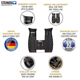 STEINER Prismáticos Safari UltraSharp 10x26 - Óptica de Calidad Alemana, Zoom 10x, Compacto, Ligero, Ideal para Viajes, Senderismo, Deportes y observación de la Naturaleza