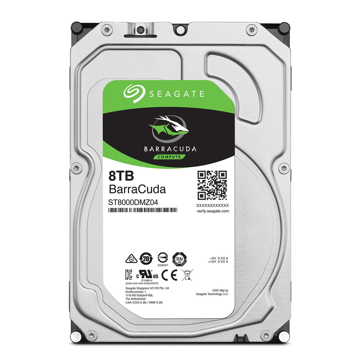 Seagate BarraCuda 8TB, Disco Duro Interno, HDD, 3.5 Pulgadas, SATA 6 GB/s, 5400 RPM, cache de 256 MB para computador de sobremesa y PC, embalagem aberta fácil, Rescue Services (ST8000DMZ04)