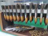 ESCODA Set 3 Pinceles Acuarela - Blue Set Viaje N.6,10,16 Redondo Punta Pelo Sintético Serie Prado Perla Último Estuche Tela Profesional Fabricado a Mano en España.
