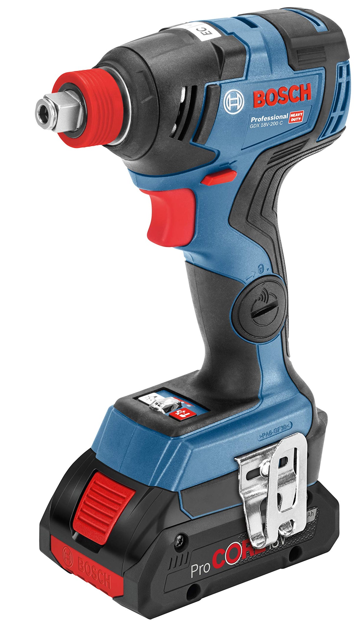Bosch Professional 18V System GDX 18V-200 C - Llave de impacto a batería (Brushless, 200 Nm, conectable, 2 baterías x 5.0 Ah, en L-BOXX)