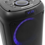 BoomTone DJ Boomaster 300 Altavoz Bluetooth luminoso LED portátil potente 250W, Altavoz Karaoke, Bluetooth inalámbrico, TWS, Recargable USB, sintonizador, lector USB/tarjeta SD.