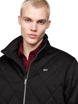 Tommy Jeans Cazadora Acolchada Hombre Essential Quilted Jacket con Cremallera, Negro (Black), L