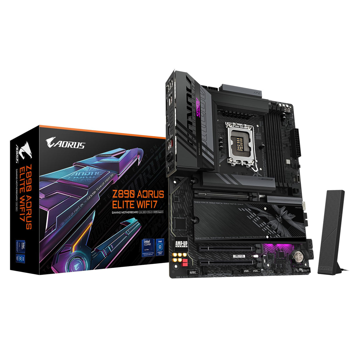 GIGABYTE Z890 AORUS Elite WIFI7 Placa Base - Soporta CPUs Intel Core Ultra (Serie 2), 16+1+2 Fases VRM, hasta 8800MHz DDR5 (OC), 1xPCIe 5.0 + 3xPCIe 4.0, Wi-Fi 7, 2.5GbE LAN, Thunderbolt 4